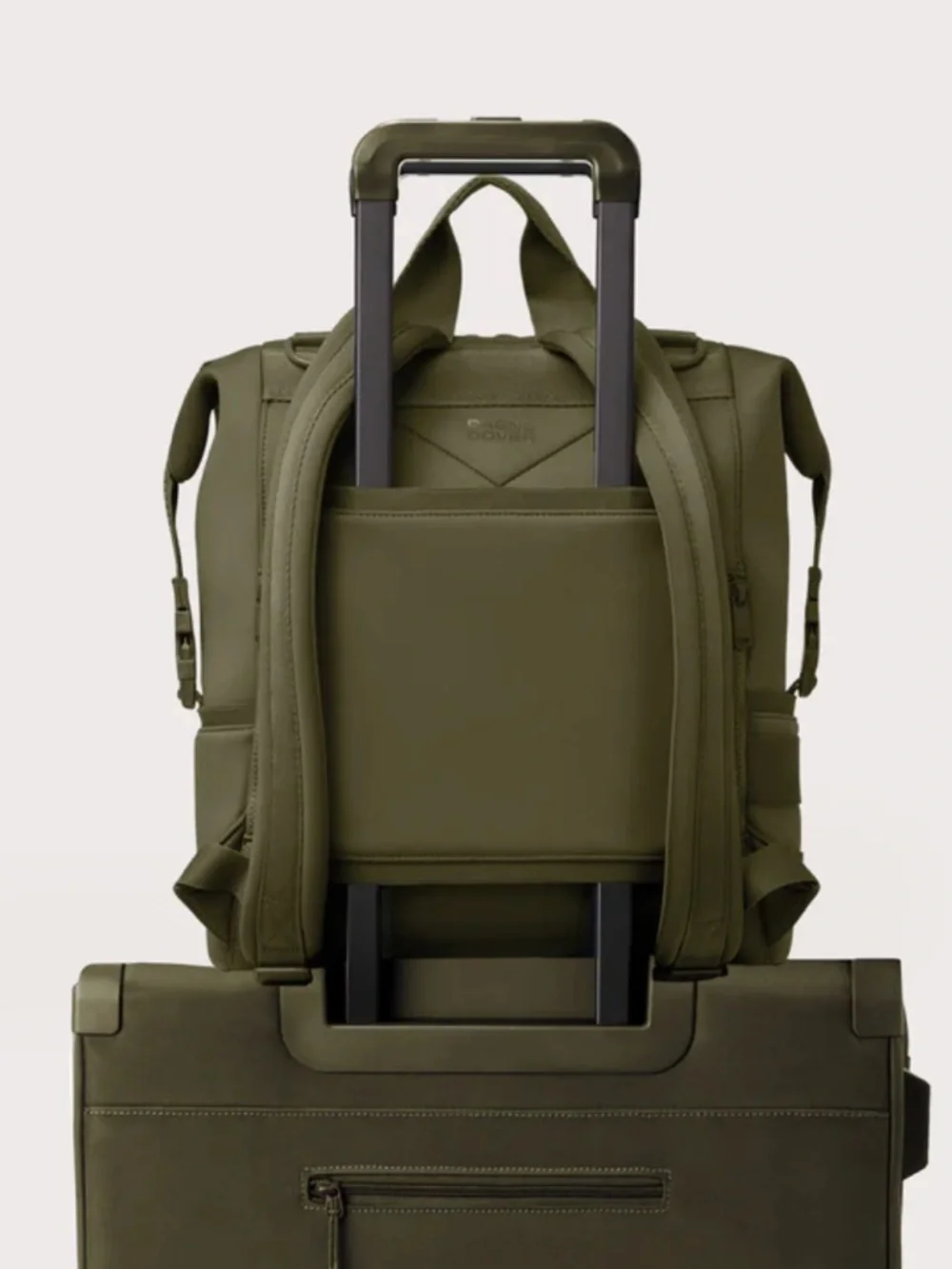 Dagne Dover INDI NEOPRENE DIAPER BACKPACK Dark Moss - a deep olive green